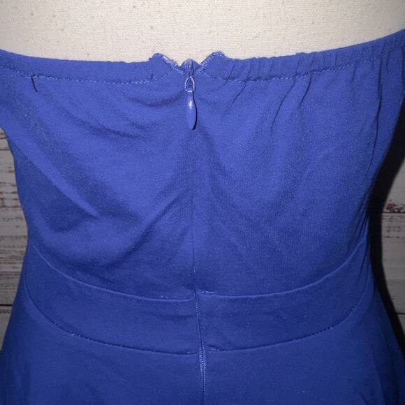 Papaya Royal Blue Peplum Halter Top – Medium - Picture 6 of 8
